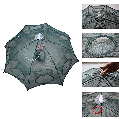 image for ICE SEA Foldable Fishing Net Landing Net Trap Cast Dip Cage for Fish S
