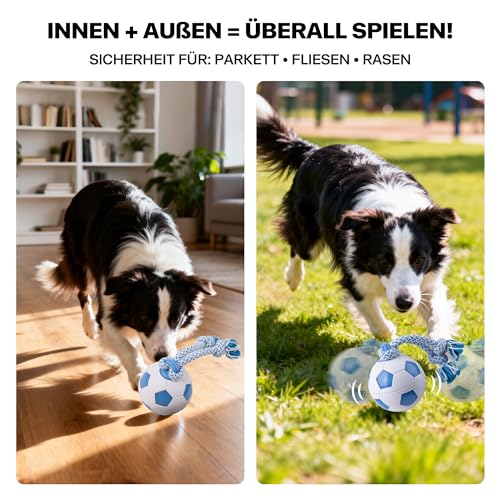 Pet Prime Intelligentes Hundespielzeug Fussball – Mit LED-Leine, 3 Spielmodi, USB-Aufladbar & Automatischem Energiesparmodus