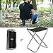 Beufee Portable Fishing Stool, Aluminum Alloy 600d Oxford Polyester Folding Camping Stool Outdoor Chair for Hiking Gardening