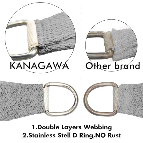 Image of KANAGAWA 20'X26' Sun Shade Sail Gray Curved Rectangle