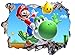 Chicbanners Super Mario Brothers V202 Sticker Mural 3D en Forme de craquelure Murale Taille L 1000 mm x 600 mm