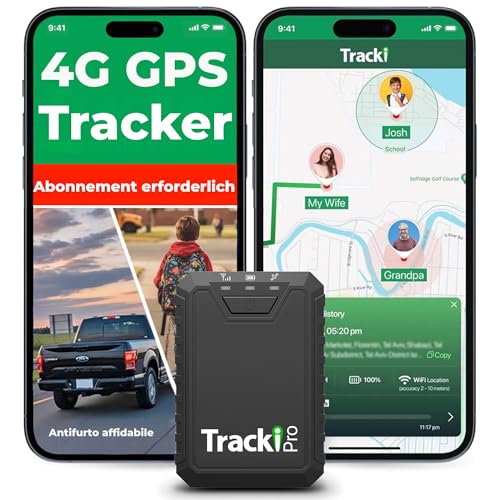 Tracki Pro GPS Tracker for Vehicles – Magnetic Waterproof 4G LTE Car Tracker, Long-Life Battery Up to 7 Months, Unlimited Distance, Smart Alerts, Hidden Tracking Device (Subscription Required)