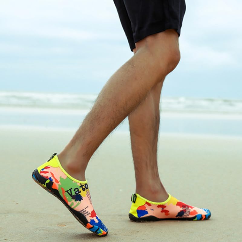 Barefoot Water Shoes Women Mens Quick-Dry Aqua Socks for Beach Swim Pool River Map3