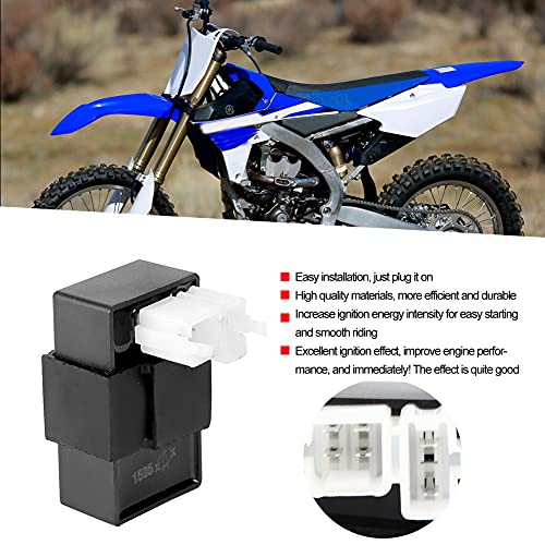 Caixa de ignição CDI para motocicletas, antienvelhecimento preto 6 pinos motores à prova de calor CD