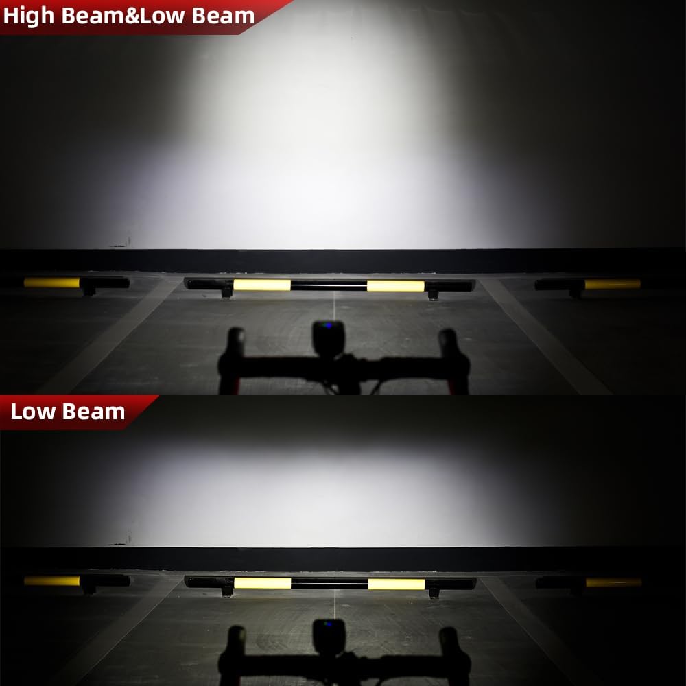 ENFITNIX Navi1600 Bike Light, 6700mAh Prower Bank Auto On/Off High Low Beam Bicycle Front Light,10 Modes IPX6 Waterproof Type-C Rechargeable Aluminum Alloy Cycling Headlight.