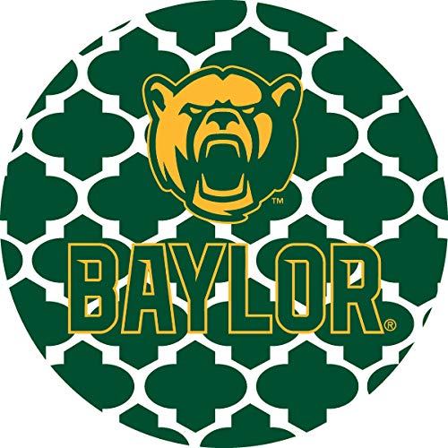 R and R Imports, Inc Baylor Bears 4 Inch Round Trendy Polka Dot Magnet Officially Licensed Collegiate Product