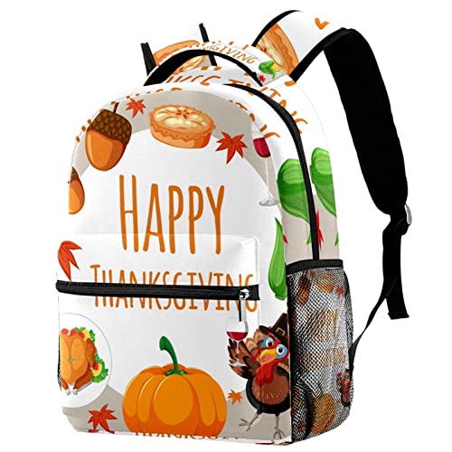 Sac à dos citrouille dinde maïs imprimé festif et coloré mixte
