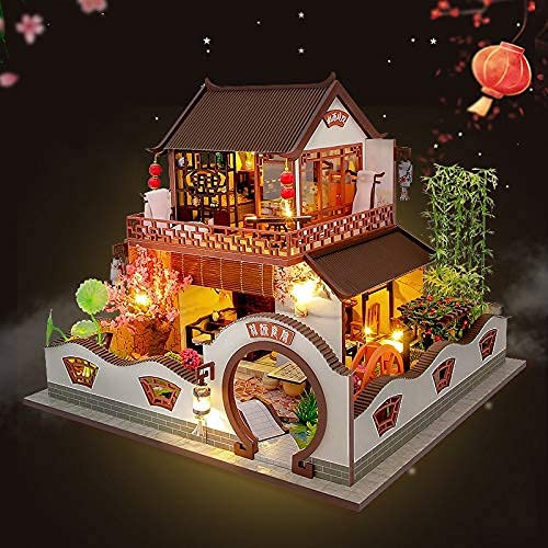 DIY Puppenhaus Puppenhaus Holzmöbel DIY Haus Miniatur Box Puzzle Montieren Sie 3D Miniaturen Puppenhaus Kits Spielzeug…