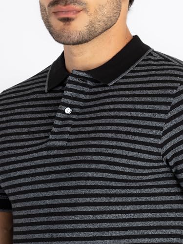 Image of Status Quo Mens Striped Polo T-Shirt