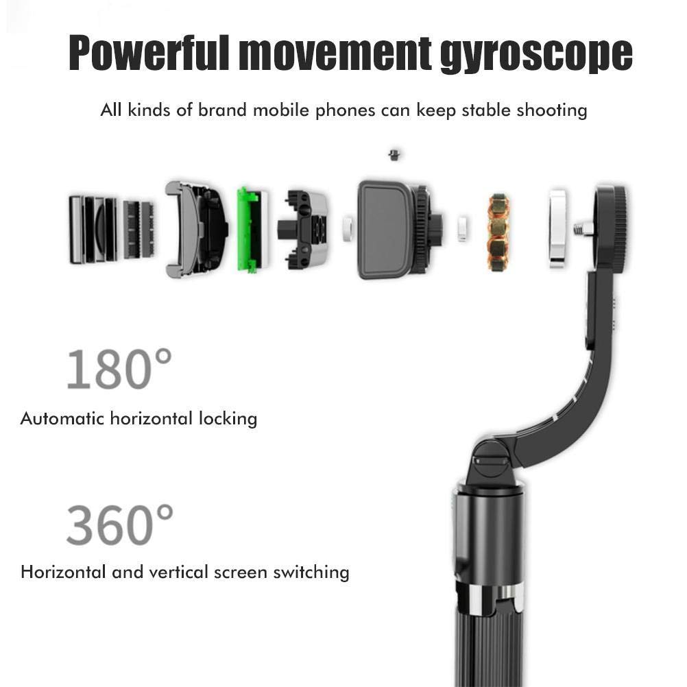 Gimbal palmare per Cellulare, Stabilizzatore per Telefono stabilizzatore, Giroscopio per riprese Video Gimbal Selfie palmare Anti-Shake, Gimbal Video Smooth per iPhone/Android, Tracciamento