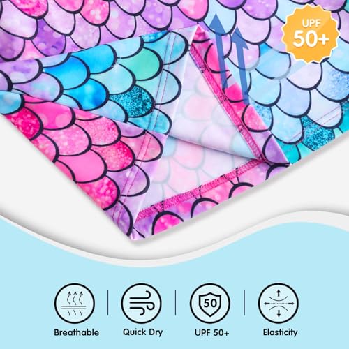 Image of Girls Tankini 2 Piece Swimsuit Racerback with Shorts Quick Dry Bathing Suit for Girls 3-14Y