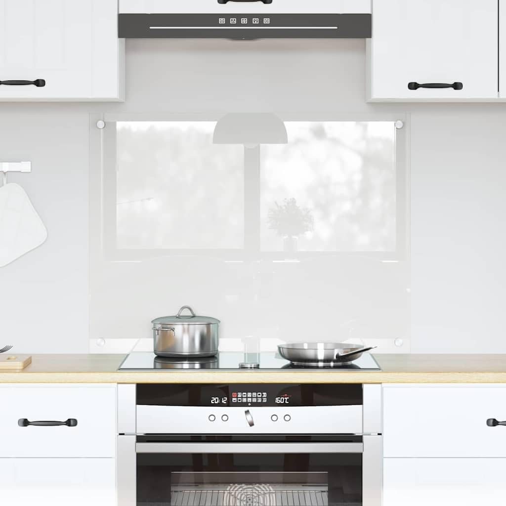 Tomostar Crédence de Cuisine en Verre, Fond de Hotte Protection Contre éclaboussures Dosseret de Cuisine Transparent 80x60 cm Verre trempé