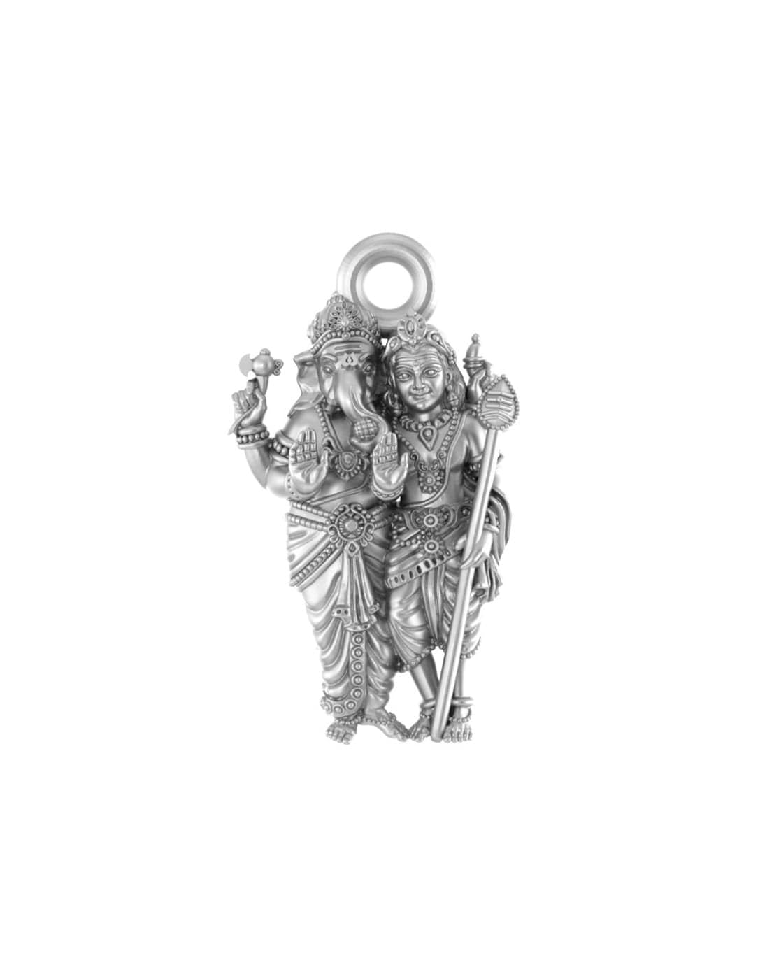 Pendentif Ganesh Karthikeya en argent pour votre sérénité quotidienne - 5