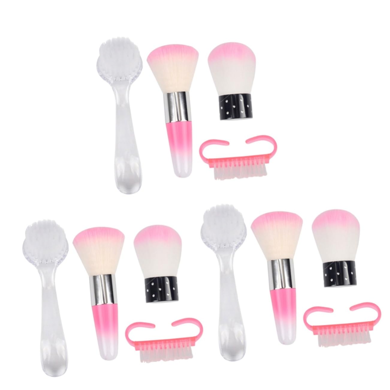 FRCOLOR Juego De 3 Cepillos De Uñas Duraderos Para Manicura Herramienta Para Quitar El Polvo Juego De Cepillos De Limpieza De Uñas Accesorio Para Cepillo De Uñas.