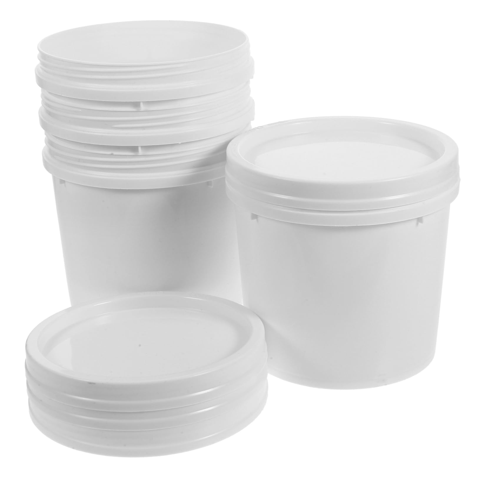 ABOOFAN 5 Series Cubo De Plástico De Calidad Alimentaria Cubo De Pintura Cubos De Agua Con Tapa Botes De Pintura Con Tapa Cubos Con Asas El Plastico 4 Piezas X 5