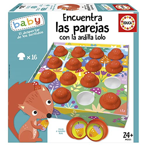 Educa - Encuentra Las Parejas con la Ardilla Lolo | Juego Educativo con 4 dinámicas para Encontrar Las Parejas para estimular la percepción Visual, atención y Memoria y Desarrollo cognitivo (19712).
