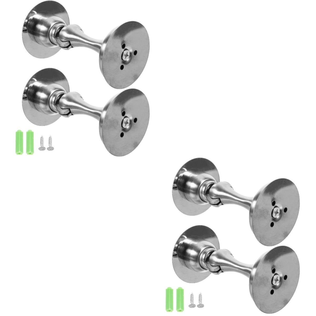 DOITOOL 2 Ensembles Butée De Porte Murale Acier Inoxydable Lot de Installation sans Perçage Protection Collision pour Portes De Chambre Salon Cuisine Et Garage 2 Pièces * 2