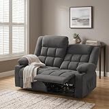 Loveseat Recliner Sofa, RV Double Recliner Couch with Reclining Loveseat