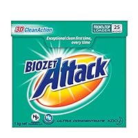 Biozet Attack Regular Laundry Powder Detergent, 1 kilograms