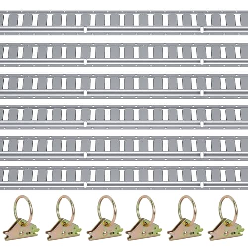 Trekassy E Track Tie-Down Rail Kit (6 Pack)