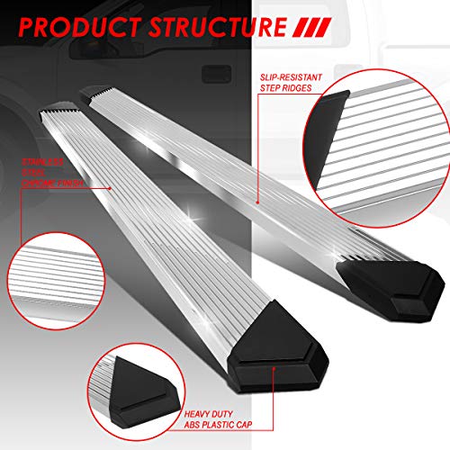 Estribos laterales en acero inoxidable para Ford F-150 2004-2014 miniatura 2