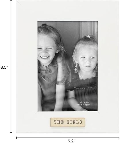 Miniatura 5 de Isaac Jacobs Marco de fotos de madera de 4 x 6 pulgadas, marco vertical de recuerdo con caballete y una pestaña para colgar para mesa, escritorio y