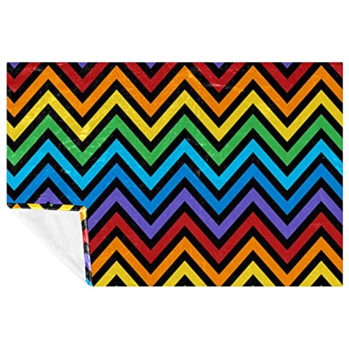 Couverture colorée en tissu jacquard géométrique pour lit - 2