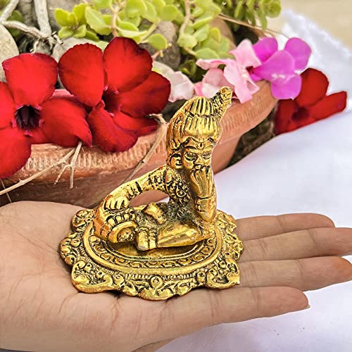 Image of Wonder Care Lord Krishna Statue Krishna Metal Idol Figurine-Hindu God of Love and Divine Joy Idol for Indian Religious Festival- Home Decor Item