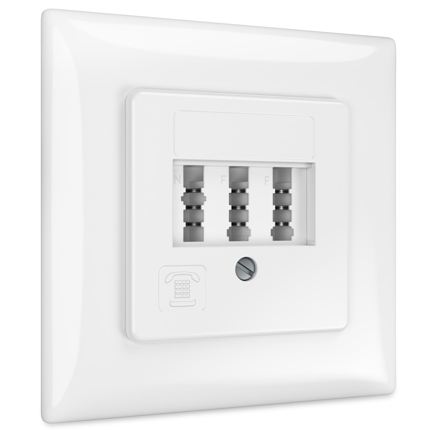 deleyCON Telephone Socket Flush-Mounted TAE NF/F Connection Box NFF 2X Telephone Connection + 1x Extension Fax Answering Machine Modem NTBA DSL Splitter White-image-32