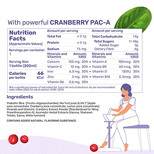 & ME Herbal Cranberry Drink for Urinary track infection with No Added Sugar, 6 lts (Pack of 30) - Image 7