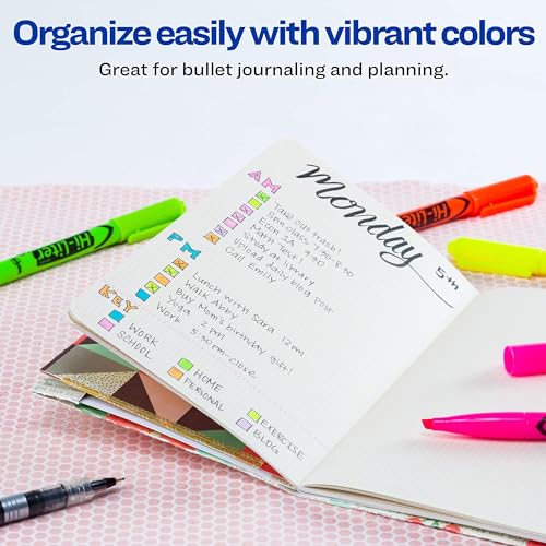 Image of Avery Hi-Liter Pen-Style Highlighters, Smear Safe Ink, Chisel Tip, 4 Assorted Color Highlighters (23545)