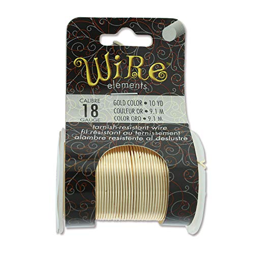 Image of The Beadsmith Wire Elements 18-Gauge Lacquered Tarnish-Resistant Copper Wire for Jewelry Making, 10 Yard, 9.14 Meter Spool