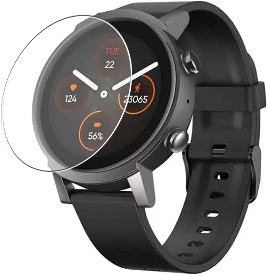 Puccy 3 Pack Tempered Glass Screen Protector Film, compatible with Mobvoi TicWatch E3 Protectors Guard new version