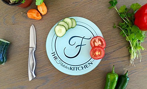 Personalized Cutting Board for Wedding-Gifts - Cutting Boards Also Bridal Shower and Housewarming-Gifts 787 x 787 Round Tempered Glass Fletcher Glass Design