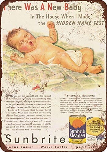 IngaAluminum Metal Sign For Tin Signs 1935 Sunbrite Cleanser 2 Vintage Look Reproduction Metal Tin Sign Beer Cafe Bar Pub Metal Tin Sign 8x12 inches