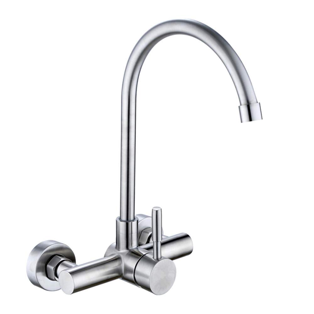 Robinet mural encastré en acier inoxydable 304 haut de gamme pour évier de cuisine