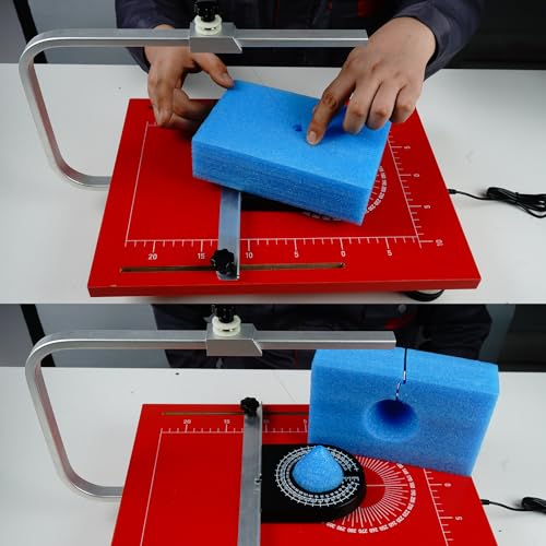 24W Hot Wire Foam Cutter Table, Precision DIY Craft Tool with Adjustable Temperature Precision Cutting Tool for Styrofoam and Other Foam Materials