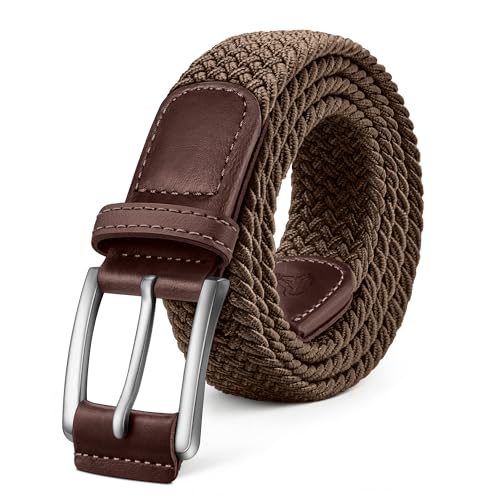 Image of BULLIANT Men's Woven Braided Stretch Web Golf Belt 1 3 /8 inch-Gift Boxed
