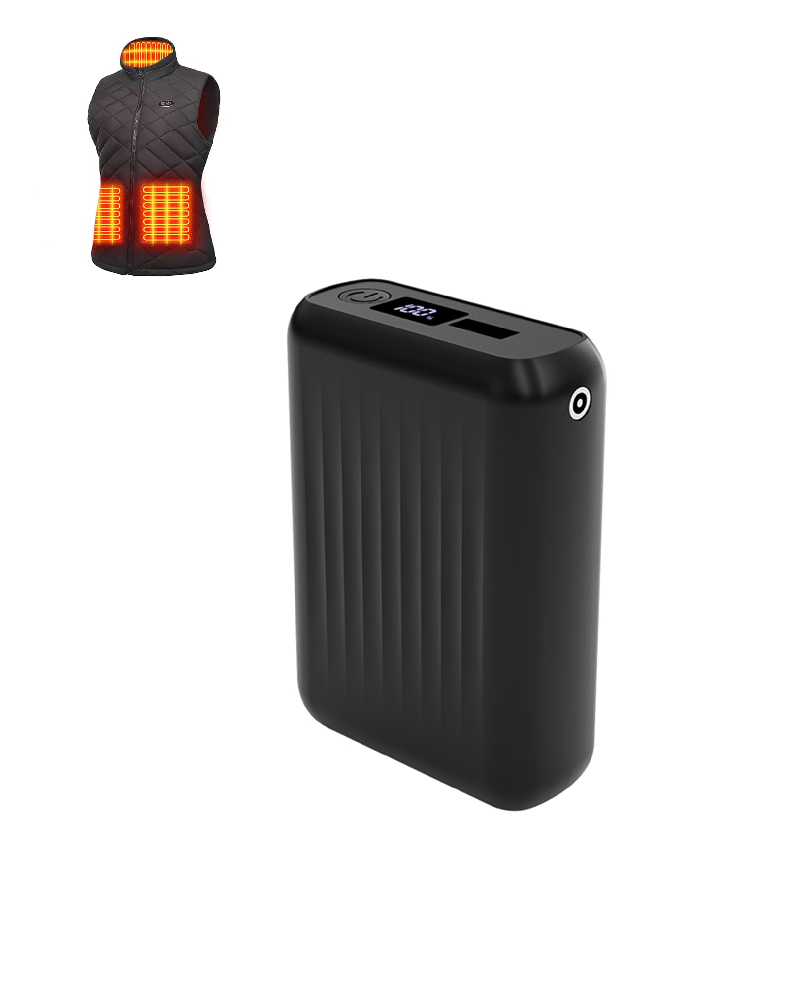 Toastiv 18400mAh Heated Vest Battery Pack – 7.4V DC 4.0mm & USB/Type-C Output, Long-Lasting Power Bank for Heated Apparel & Devices, Up to 10H Heat