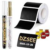 🍾 DO-IT-YOURSELF MULTIFUNKTIONELLE ETIKETTEN: Ideal für große Gläser, Marmeladengläser, Gewürzdosen, Einmachglas, Dosen, Flaschen, Kasserollen, selbstgemachte Lotionflaschen, Wein, runde Papp-Kaffee- oder Teegläser, Dosen, Körbe, Mappen, Küche, Bürobedarf, Klassenzimmer, Spielzeugkisten.