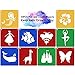 Jecarden 20 PCS Stencils for Kids, Sidewalk Chalk Stencils 8 x 8 Inch Colorful Large Stencils with 5 PCS Scratch Paper Washable Craft Fun Chalk Stencils for Boys and Girls to Learn Painting