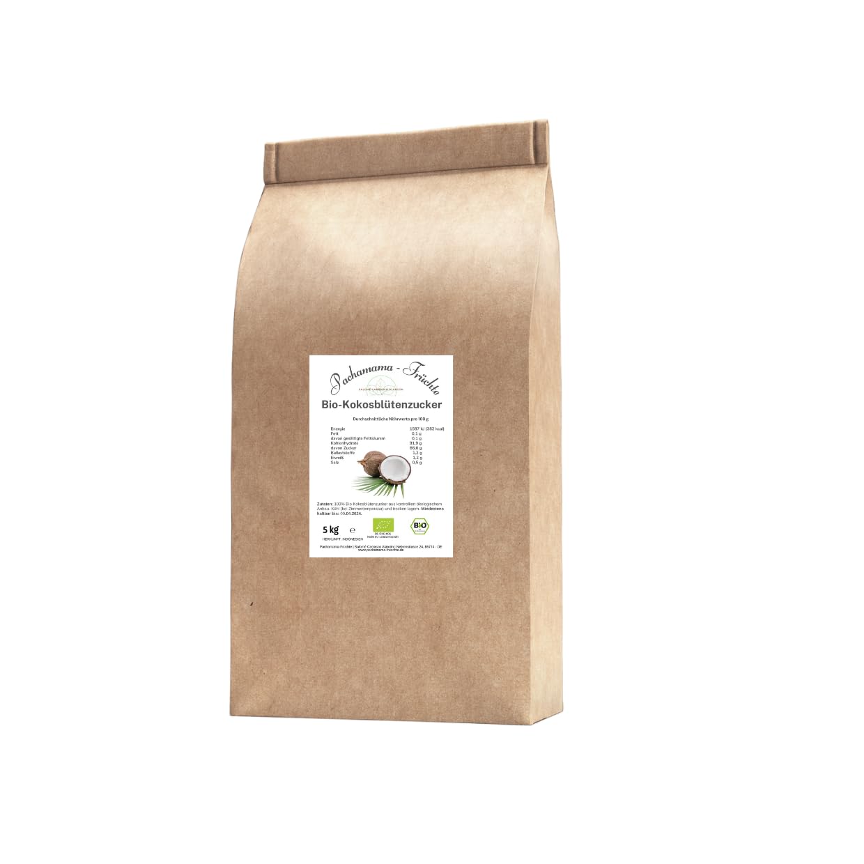 BIO Kokosblütenzucker 5 kg | | Plastikfrei | Ohne Susatzstoffe
