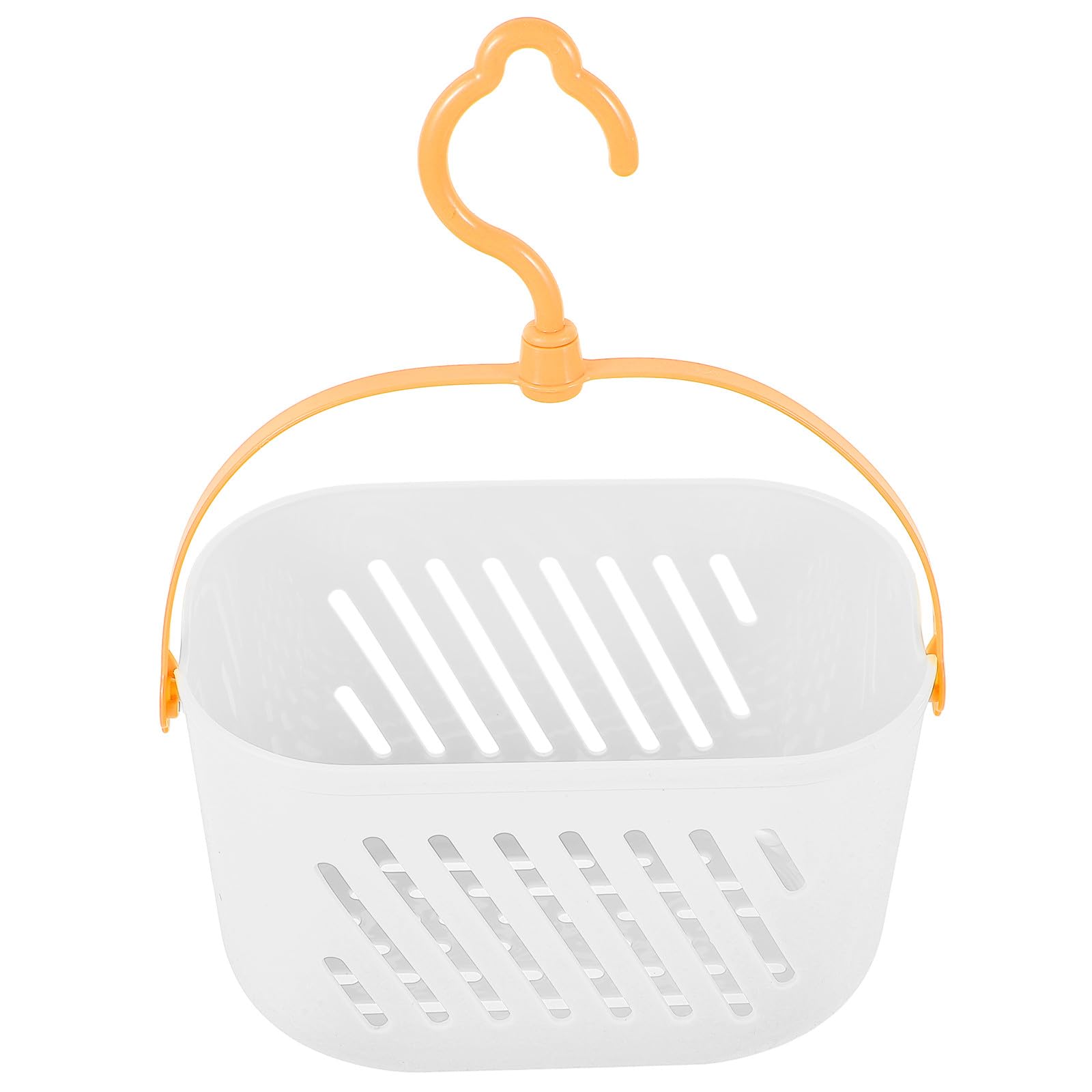 WEKADRIN Hanging Shower Storage Basket with Handle Plastic Bathroom Organizer Basket for Wall Mount White Portable Shower Caddy
