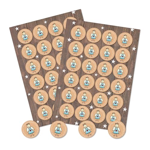 Logbuch-Verlag Pack de 48 autocolantes decorativos redondos 4 cm - para detalhes de batismo e comunhão, crianças