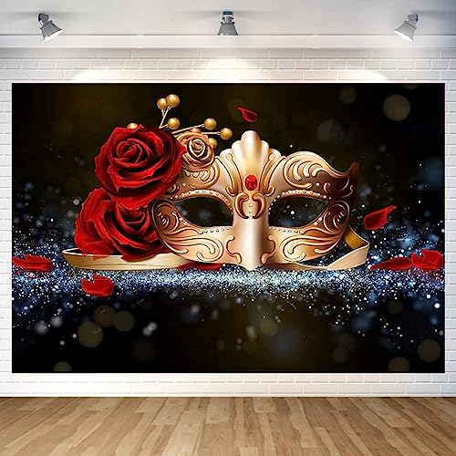Toile de fond vinyle rouge 2,1x1,5m haute définition pour anniversaire et soirée masquée