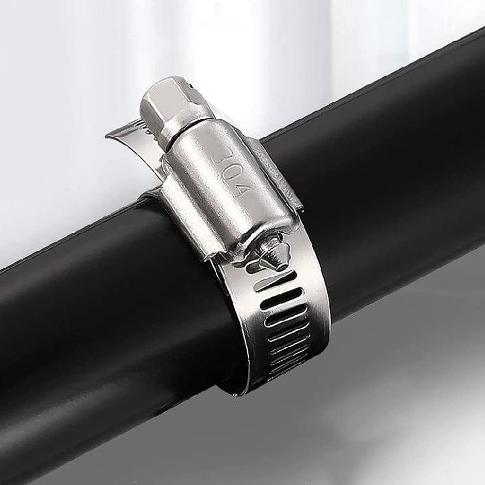Counius Lot 100 Collier De Serrage Inox 13-19 Mm – Ajustable, Anti-Rouille, Pour Tuyau, Durite, Conduite Carburant, Robinet