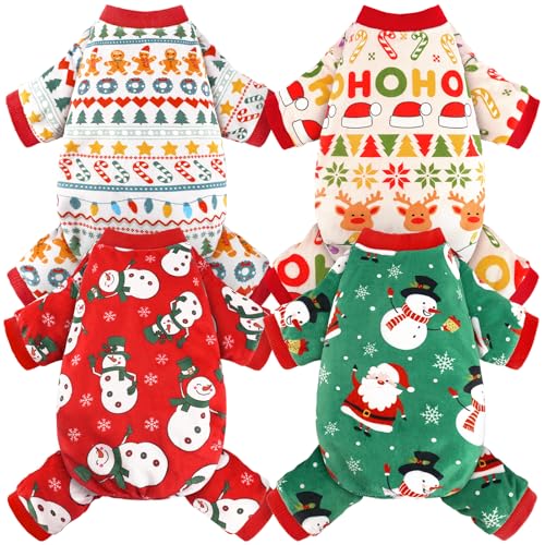 4 pijamas para perros BAOBICUTE talla L suave y livianos