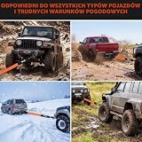 Wytrzymała lina holownicza 5t, 8m, zestaw holowniczy do samochodu z hakami i pokrowcem, dla auta, SUV, terenówki