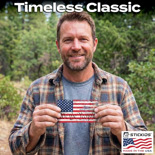 Stickios We The People Decal - Distressed American Flag Patriotic Vinyl Bumper Sticker for Cars, Trucks & Vehicle Windows - Made in USA (5.9 x 3.2 inches) by Stickios - Image 2
