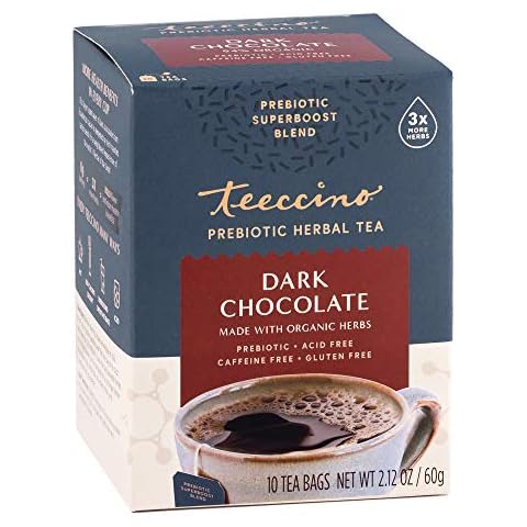 Teeccino Dark Chocolate Prebiotic SuperBoost™ Herbal Tea Cover